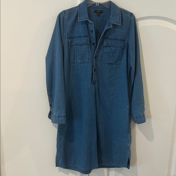 J. Crew Denim Blue Midi Dress Small Tall
